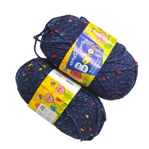 Magic Garden Knöpfe Garn dunkelblau 879 Konfetti Neuseeland Wollmischung - Bild 1 von 7