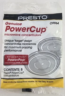 NUEVO PRESTO Genuino PowerCup PowerPop Microondas Concentradores 8 Unidades #09964 OEM Foto 1 de 2