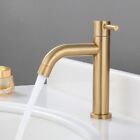 Golden Bathroom Basin Sink Mixer with Single Handle Cold Shower Head Faucet