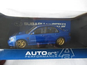 Auto art 1/18th scale Subaru New Age Impreza WRXSTI model in blue - Picture 1 of 5