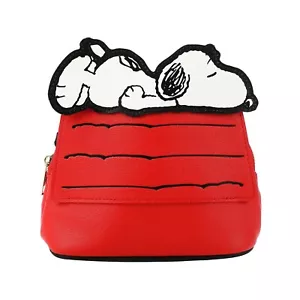 Borsa a tracolla Bioworld Peanuts Snoopy House rossa 7,75" a cupola - Foto 1 di 7