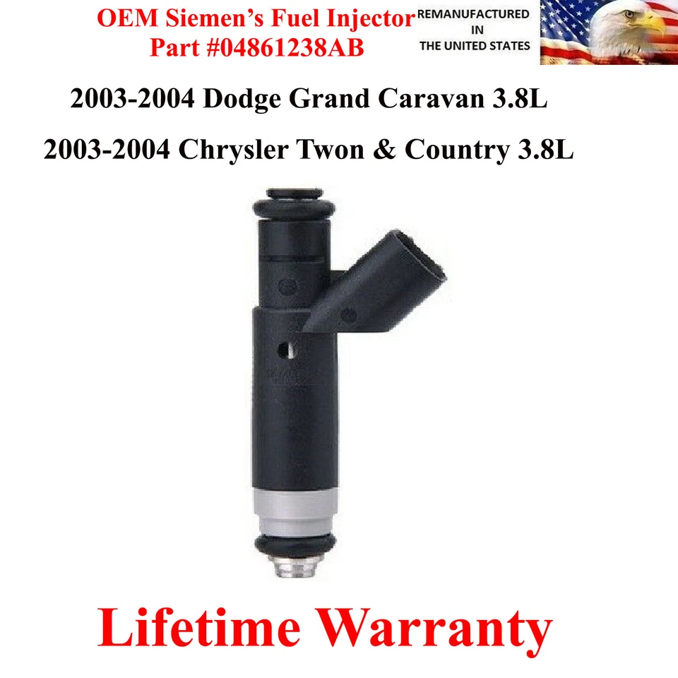 Inyector de combustible Siemen's OEM para Dodge Grand Caravan 2003-2004 3,8 L Foto 1 de 1
