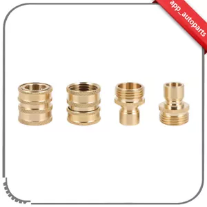 3/4" Garden Hose Quick Connect Water SOLID Brass Female Male Connector Set New - Picture 1 of 8