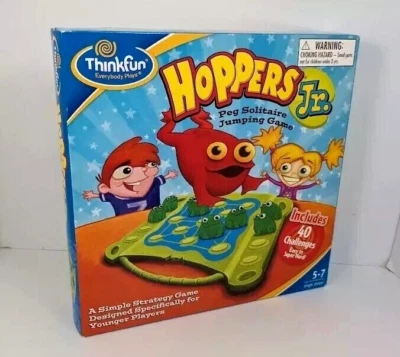 Thinkfun Hoppers Jr Peg Solitaire Jumping Game STEM Preschool 2008 Single NEW - Image 1 of 4