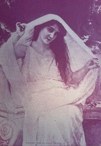 1898 Vintage Magazine Illustration Le Voile by Bouguereau - Picture 1 of 2