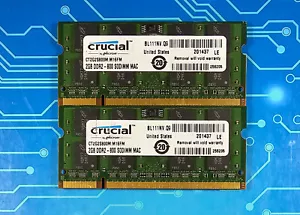 4GB (2x2GB) PC2-6400s DDR2-800MHz 2Rx8 Non-ECC Crucial CT2G2S800M.M16FM - Picture 1 of 2