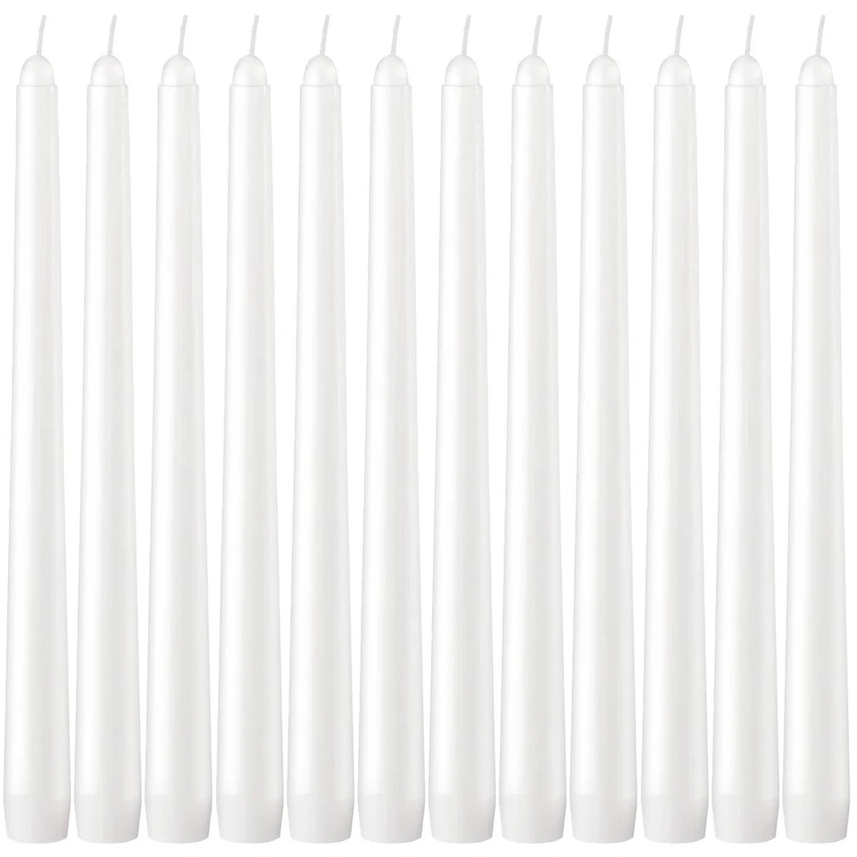 Dripless Taper Candles - Unscented White Candles Bulk Candle Sticks Long Burning - Image 1 of 4