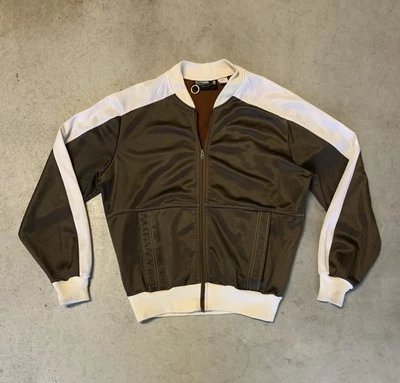 Vintage Wilson Track Jacket Mens Medium 80s Neutrals Essentials Track - Image 1 of 4