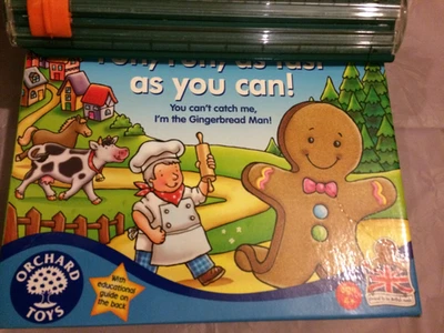 Run, Run As Fast As You Can GINGERBREAD MAN Orchard Games age 4+ family fun math - Image 1 of 4