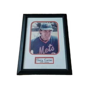 Gary Carter Autographed Framed Photo with COA Hall of Fame New York Mets Catcher - Picture 1 of 10