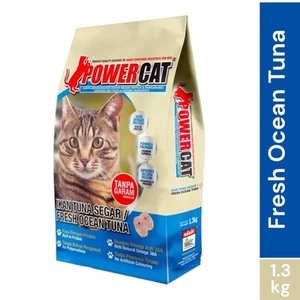 PowerCat Adult Dry Cat Food 1.2kg Tuna Flavor | Halal Muslim Friendly Omega-Rich - Foto 1 di 8