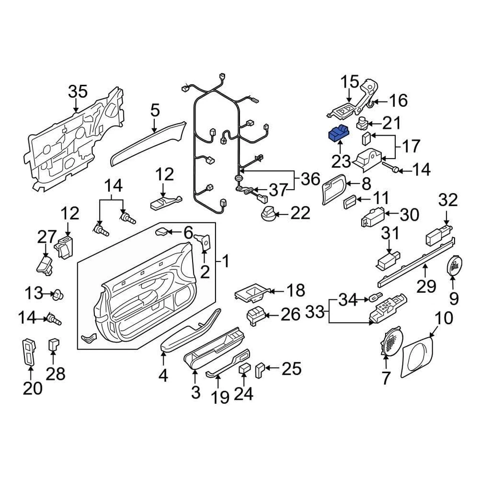 For Audi S8 2007-2009 Audi 4E0959851C5PR Front Left Door Window Switch Foto 1 de 1