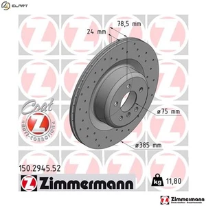 2x BRAKE DISC 150.2945.52 FOR BMW X5/F15/F85/SAV/E70 X6/E71/E72/SAC/F16/F86 - Picture 1 of 9