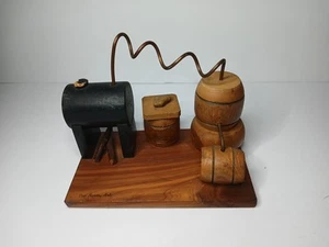 Vintage Moonshine Still Distilling Decor Wood Copper Handmade Van Buren Arkansas - Picture 1 of 7