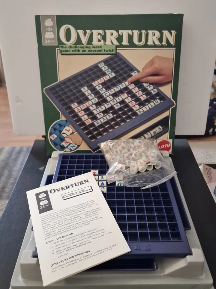 Overturn-Letters Game Mattel Inc 1987 complete word match game  - Image 1 of 1