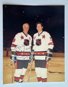 GORDIE HOWE Autographed/Signed 8x10 Glossy Photo with JEAN RATELLE ~ No COA - Picture 1 of 6