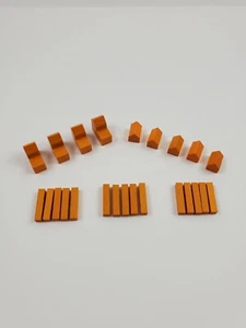 Settlers Catan Full Set Orange Settlements Cities Roads Replacement Parts Pieces - Picture 1 of 1