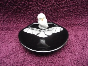 Wade Whimsies Whimtray / Dish ( Black ) with Whimsieland Owl excellent condition - Picture 1 of 5