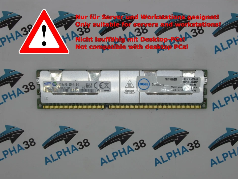 Samsung 32 GB LRDIMM ECC Reg DDR3-1600 RAM Supermicro 2U 2027TR-H72RF+ Server - Immagine 1 di 1