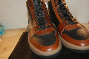NIB Frye Wythe Court sneakers 10 M handcrafted $478 Redwood Made In Italy  - Picture 1 of 12