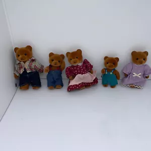 Vintage Flocked Bear Family - Picture 1 of 19