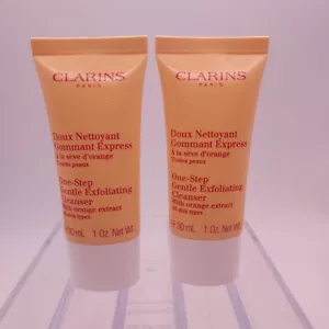 LOT OF 2 Clarins One-Step Gentle Exfoliating Cleanser Orange Extract 1oz ea - Picture 1 of 5