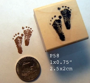 P58 kleine Babyfüße für Kalenderspiel Stempel - Bild 1 von 2
