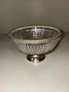 Hogri Silver Plated Crystal Nut Bowl from W Germany Vintage Great Condition - Picture 1 of 3
