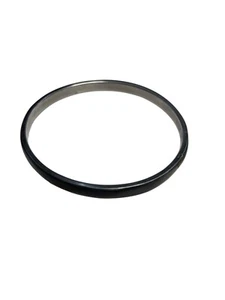 Black & Silver Stainless Steel Bangle Bracelet For Women Sleek Minimalist Design - Picture 1 of 9