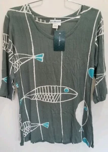 NWT Ivy Reed Blouse Size S Top Shirt beachy Boho hippie Peasant - Picture 1 of 4