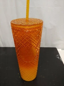 Vaso Starbucks 2022 naranja mango degradado con joyas 24 oz ¡NUEVO CON ETIQUETAS AUTÉNTICO! - Imagen 1 de 2
