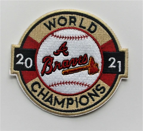 LOT OF (1) 2021 WORLD SERIES  ATLANTA BRAVES EMBROIDERED PATCH (TYPE A) # 54A Cover