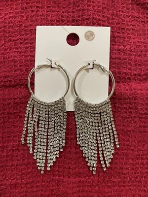 Nuevos pendientes colgantes Forever21 con borla de diamantes de imitación regalo moda mujeres joyería Foto 1 de 4