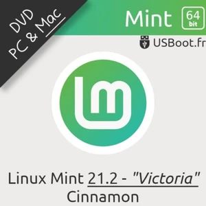 DISQUE DVD DE LINUX MINT 21.2 VICTORIA 64BIT BOOTABLE DRIVE LIVE & INSTALLATION - Photo 1/20