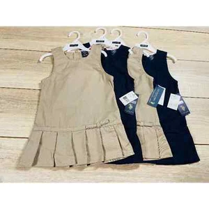 4pc. U.S. Polo Assn.  Jumper Dresses  Size 3T Navy Khaki - Picture 1 of 5