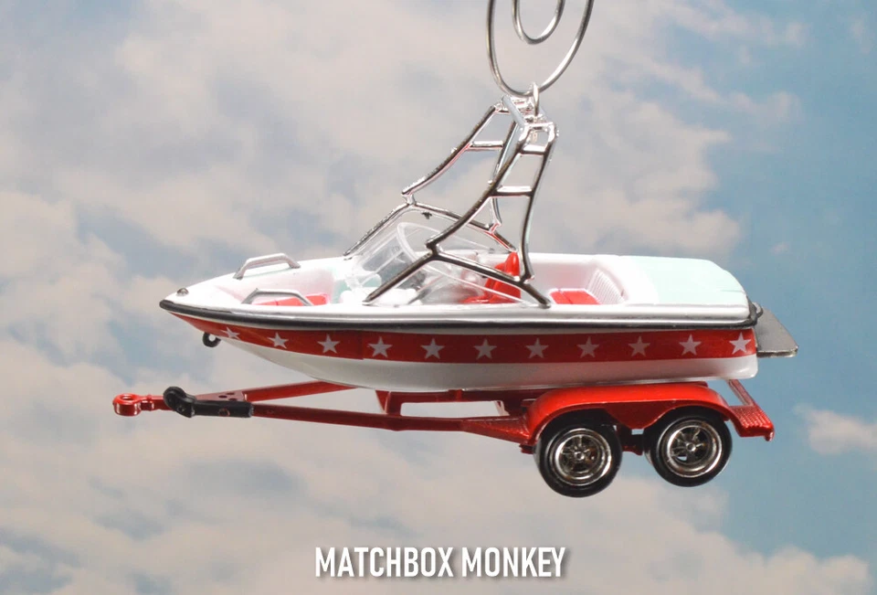 Esquí acuático Wakesurf barco adorno de Navidad Mastercraft Moomba Supra esquí acuático Foto 1 de 4