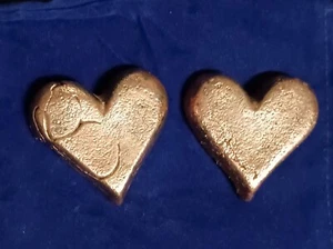 Copper Heart Paperweight/Decor Purity Of 95% Or More - Picture 1 of 14