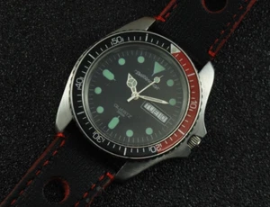 VINTAGE BARRACUDA MONIN GEHÄUSE QUARZWERK PEPSI DIAL DIVER EDELSTAHL - Bild 1 von 9