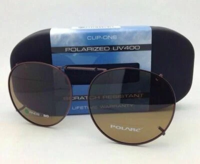 COCOONS Ámbar Polarizado Gafas de Sol/Anteojos Sobre Rx Clip-on RND 2-50 Bronce Foto 1 de 4