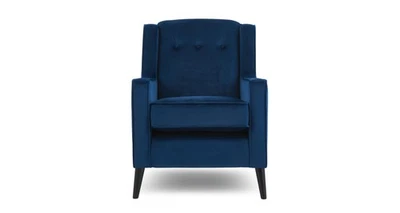 DFS Skyla Wing-Back Occasional Accent Armchair Royal Blue RRP £599 - Image 1 of 4