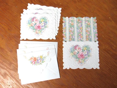 Carol Wilson Fine Arts Carol's Rose Garden 4  Embossed Note Cards w/Envelopes - Image 1 of 4