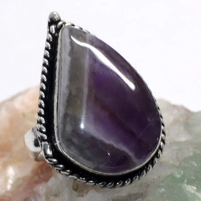 Chevron Amethyst 925 Silver Plated Ring US 6 Perfect For Gifting GW - Image 1 of 3