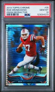 2013 Topps Chrome Rob Gronkowski #35 Prism Refractor 171/260 PSA 10 - Bild 1 von 2