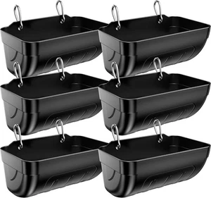 Goat Feeders Hanging 6 Pack 3.5 Quart, Chicken Waterer Feeder Trough for Poultry - Picture 1 of 6