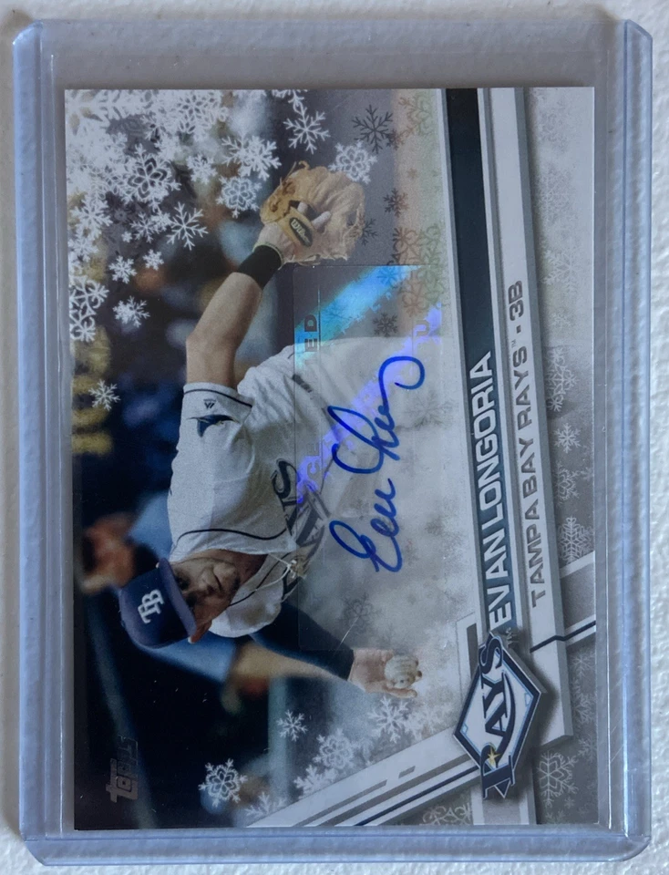 2017 Topps Walmart Holiday Snowflake Autographs #AEL Evan Longoria - Image 1 of 2