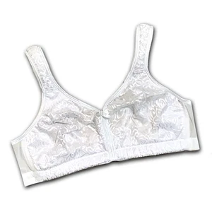 Breezies, QVC, White Lace Unpadded Wireless Bra, size 34D - Picture 1 of 3