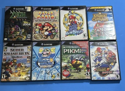 Nintendo GameCube 8 Game Lot Zelda Mario Smash Bros Sonic Animal Crossing - Image 1 of 4