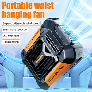 Ventilador de cintura portátil de 4000 mAh con clip recargable de 3 velocidades ventilador de refrigeración para exteriores - Imagen 1 de 20