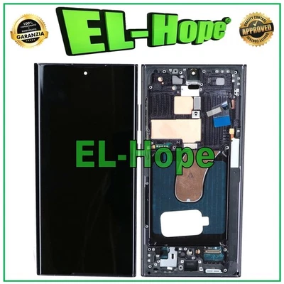 DISPLAY LCD OLED TOUCH SCREEN + FRAME PER SAMSUNG GALAXY S23 ULTRA SM-S918 NERO - Immagine 1 di 3
