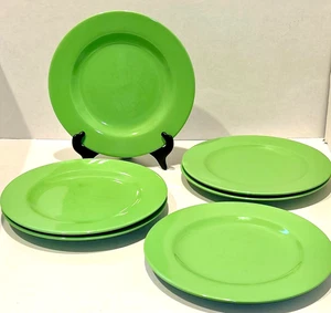 Waechtersbach Fun Factory Set of 6 Kiwi Green Dinner Plates 11" Germany - Picture 1 of 12